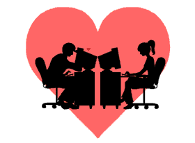 Gif animé coeur ordinateur